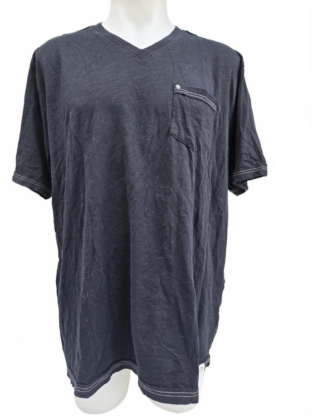 Free Planet Men's Black Short Sleeve V-Neck T-Shirt Size 2X